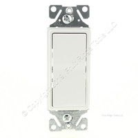New Eaton White Decorator Rocker Wall Light Switch 15A Single Pole 7501W Boxed