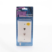 Leviton White TV/Phone Jack Plate Coax CATV 6-Wire C2650-W