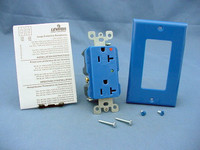 Leviton BLUE ISOLATED Ground SURGE Suppressor Decora Receptacle Duplex Outlet Protector 20A 5380-IGB