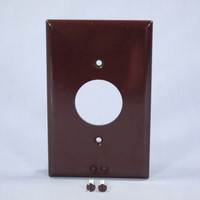 Eagle Mid-Size Brown 1.406" Receptacle Thermoset Wallplate Single Outlet Cover 2031B