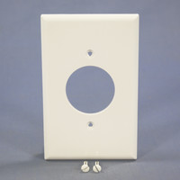 Cooper White 1.60" Receptacle Mid-Size 1-Gang UNBREAKABLE Wallplate 20A 30A Locking Outlet Cover PJ720W