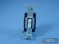 Leviton Gray COMMERCIAL Toggle Wall Light Switch Single Pole 20A Bulk CSB1-20G