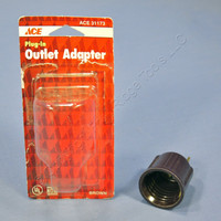 Brown Polarized Plug-In Light Socket Outlet Adapter Lamp Holder Plug 600W 31173