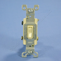 Eagle Electric Ivory Toggle Wall Light Switch 3-WAY Quiet 15A 120V Bulk 1303-7V