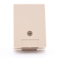 Leviton DUPLEX Ivory Surface Mount Modular Phone Jack 110-Type Termination Type 104 6-Wire Telephone 41046-IDA