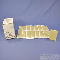 15 Leviton Ivory Standard 1-Gang Box Mount Blank Plastic Cover Wallplates 86014