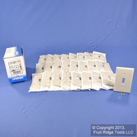 25 Leviton 1-Gang Light Almond Toggle Switch Cover Wallplate Switchplates 78001