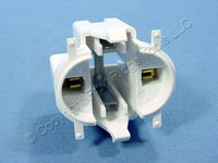 Leviton Compact Fluorescent Lamp Holder CFL Light Socket 5W 7W 9W 2-Pin G23 Base Vertical Top Snap-In Mount 26719-300