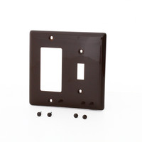 Hubbell Brown UNBREAKABLE Toggle Switch Decorator Cover GFCI Wallplate NP126