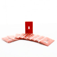 10pcs Hubbell Red Unbreakable 1-Gang Toggle Switch Nylon Cover Wallplates NP1R