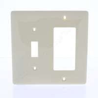 Hubbell Ivory UNBREAKABLE Toggle Switch Decorator Cover GFCI Wallplate NP126I