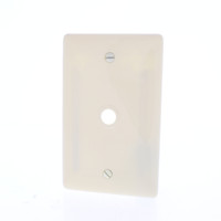 2 Hubbell Almond Cable Wallplates Nylon Phone Cover .406" Hole Box Mount NP11AL