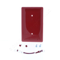 Hubbell Red 1-Gang Blank Unbreakable Nylon Cover Strap Mount Wallplate NP14R