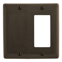 Hubbell Brown Decorator/GFCI/Rocker Blank Cover Switchplate Wallplate NP1326