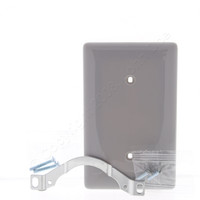 Hubbell Gray 1-Gang Blank Unbreakable Nylon Cover Strap Mount Wallplate NP14GY