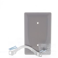 25 Hubbell Gray 1-Gang Blank Unbreakable Nylon Covers Strap Mount Wallplate NP14GY