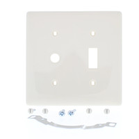 Hubbell "Office White" Telephone Cable/Toggle Switch 2-Gang Wallplate NP112OW