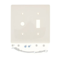 Hubbell "Office White" Telephone Cable/Toggle Switch 2-Gang Wallplate NP112OW