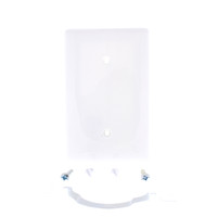Hubbell White 1-Gang Blank Unbreakable Nylon Cover Strap Mount Wallplate NP14W