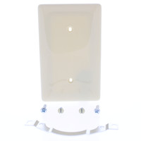 Hubbell Ivory 1-Gang Blank Unbreakable Nylon Cover Strap Mount Wallplate NP14I