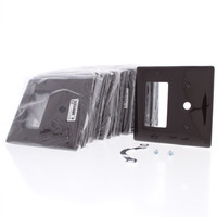 25 Hubbell Brown Phone Cable/Decorator Rocker Switch 2-Gang Wallplates NP1226