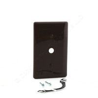 Hubbell Brown Cable Wallplate NYLON Phone Cover .406" Hole Strap Mount NP12