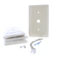 4 Hubbell Ivory Cable Wallplates NYLON Phone Cover .406" Hole Strap Mount NP12I