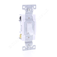 Eaton White COMMERCIAL Grade 4-Way Toggle Wall Light Switch 20A 120/277V CSB420W