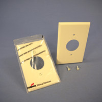 2 Cooper Ivory 1.406" Mid-Size UNBREAKABLE Receptacle Wallplate Outlet Covers PJ7V
