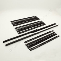 4-Pair GlideRite Hardware 20" Side Mount 80lb Load Capacity 3/4 Extension Drawer Slides Steel Axel Delrin Wheel 2031