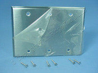 New Cooper 3-Gang NON-MAGNETIC Stainless Steel BLANK Cover Flush Wallplate 93153