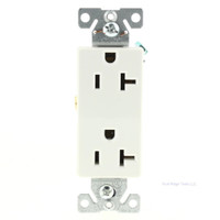 Cooper White COMMERCIAL Decorator Receptacle Duplex Outlet 5-20R 20A Bulk 6352W