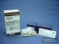 25 Leviton Video 75 Ohm Crimp On RG6 F Cable Plug Ends C5007