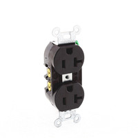 Hubbell Black Receptacle Outlet 20A 125V NO SCREWS NO AUTOGROUND CRO20BLKM1