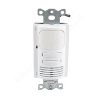 Hubbell White Occupancy Sensor Switch Adaptive PIR/US 2Circuit 120/277V AD2000W2