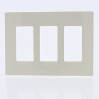Leviton Almond 3-Gang Midway Size Decora Screwless Wallplate Cover GFCI GFI SJ263-SA