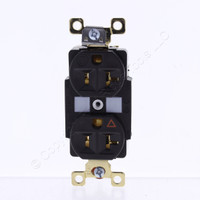 Bryant Hubbell Brown Isolated Ground INDUSTRIAL Receptacle Duplex  Outlet 20A BRY5362IGB