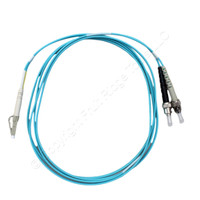 Hubbell Fiber Optic Patch Cord Riser OM3 Duplex MM LC-ST 2m DFRCLCSTE2MM
