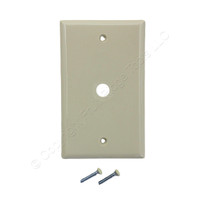 Cooper White 1G Telephone Coaxial Cable Nylon Wallplate Cover .38" Hole 5128W
