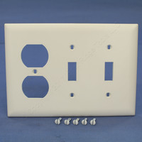P&S Trademaster White 3-Gang Duplex Outlet Switch Combination Nylon Cover TP28-W