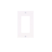 Leviton White 1-Gang Decora GFI GFCI Cover Thermoset Plastic Wallplate 80401-W