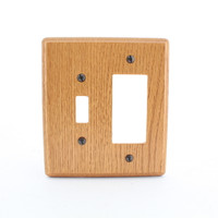 Creative Accents Oak 2-Gang Decorator GFCI Toggle Cover Switch Plate Wallplate
