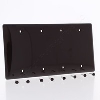 Hubbell Brown 4-Gang Blank Box Mount UNBREAKABLE Cover Nylon Wallplate NP43