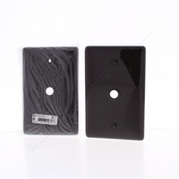 2 Hubbell Ivory Cable Wallplates Mid-Size UNBREAKABLE Phone Cover .406" Hole Box Mount NPJ11I
