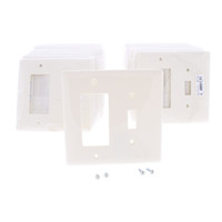 25 Hubbell Light Almond Mid-Size UNBREAKABLE Toggle Switch Decorator Wallplates GFCI Receptacle Cover NPJ126LA
