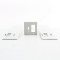 25 Hubbell White Mid-Size UNBREAKABLE Toggle Switch Decorator Wallplates GFCI Receptacle Cover NPJ126W