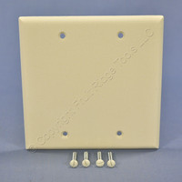 Cooper Light Almond STANDARD 2-Gang Blank Cover Box Mounted Thermoset Wallplate 2137LA