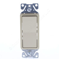 Eaton Ivory Decorator Rocker Light Switch 15A Single Pole 120/277V 7501V