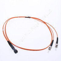 Hubbell Fiber Optic Patch Cord Plenum OM1 Cable Duplex MM MTRJ-ST 1m DFPCRJSTC1MM