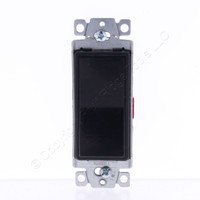 Bryant/Hubbell Black Industrial Decorator Rocker Wall Light Switch DOUBLE POLE 20A 120/277V 9902BLK